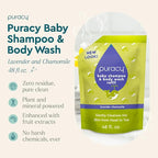 Puracy Shampoo & Body Wash for Children - Perfect Skin, Pure Ingredients - with 12 Fruit & Vegetable Extracts for Silky Smooth Skin, Gentle Lavender Chamomile, 98.8% from Mother Nature 48 fl oz
