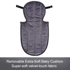 COOLBEBE New 2-in-1 Babybody Cushion for Baby Newborn Infants - Extra Soft Stroller Cushion Pads Car Seat Insert, Perfect for Carseats, Strollers, Swings, Grey