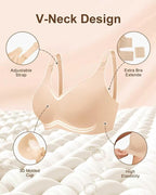 QDN 3 Pack Nursing Bras for Breastfeeding Pregnancy Bras for Women Maternity Nursing Bra Sleep Bras for Women