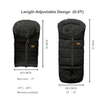 Length Ajustable Waterproof Stroller Winter Cover for All Stroller, Universal Stroller Winter Bunting Bag XL,Good for Infant to Y5 pre-School Kids
