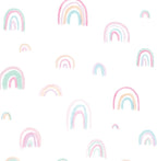 Lambs & Ivy Watercolor Pastel Rainbow 100% Cotton Baby Fitted Crib Sheet