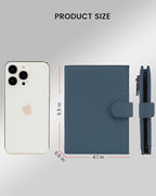 RFID Slim Passport Holder for Man & Women, Compact Leather Passport Wallet with Card Holders SIM Slots, Zippered Coins Pocket and Cash Holder Travel Passport Cover Case, Dark Blue