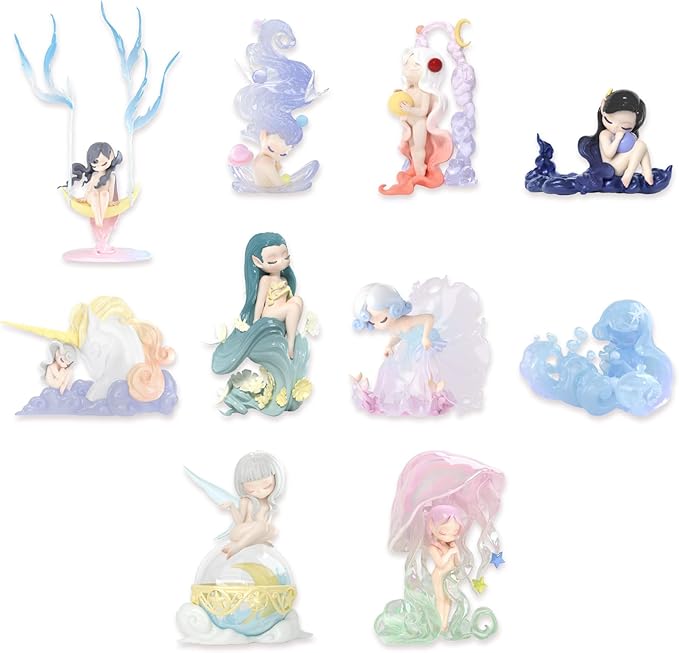 52TOYS Candybox Sleep Dreamland Elves Whole Set (8) Action Figure, Collectible Toy Kawaii Creative Gift Room Decor Desktop Decoration 3.3 Inch, Gift for Birthday Party