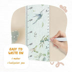 Personalized Name Growth Chart for Wall, Eucalyptus Leaves Canvas Height Chart for Kids Baby Child Toddler Boys Girls, Canvas&Wood Growth Chart for Wall Room Nursery Decor,Easy Care