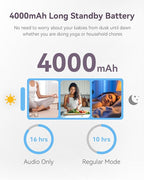 7" Split-Screen Baby Monitor with 2 1080P Cameras, 720P HD No WiFi Monitor with a Flexible Bracket, Video Baby Monitor with Camera and Audio, 2 Way Audio, Remote PTZ, Auto Night Vision