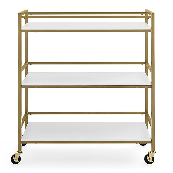 Delta Children Jade Changing Table/Cart, White Melamine/Bronze