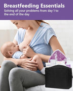 Breastfeeding Essentials Kit for Nursing Moms Nipple Relief,60 Piece Gift Set with Reusable Hot and Cold Breast Therapy Packs/Hydrogel Nipple Pads/Lanolin Nipple cream/Nursing Pads/Nipple Saline Spray