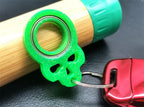 Skull Keychain Spinner,Glow Fidget Keychain,Spinning Keychain Fidget, Fidget Spinner Keychain Toys for Keys (Green)
