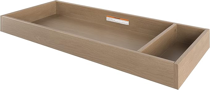 Child Craft Universal Changing Table Topper, Convert Dresser into a Changing Table Surface, Securely Attaches, Non-Toxic, Baby Safe Finish (Nutmeg)