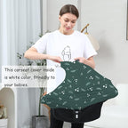 Carseat Covers for Baby Breastfeeding – Multi use Car Seat Canopy Cover, Infant Stroller Canopy Cover for Girls (Green Print)