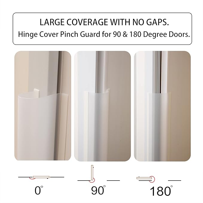 4PCS Baby Proofing Door Finger Pinch Guard Clear Door Jam Shield for Child Safety Finger Pinch Protector Hinge Protectors for Kids