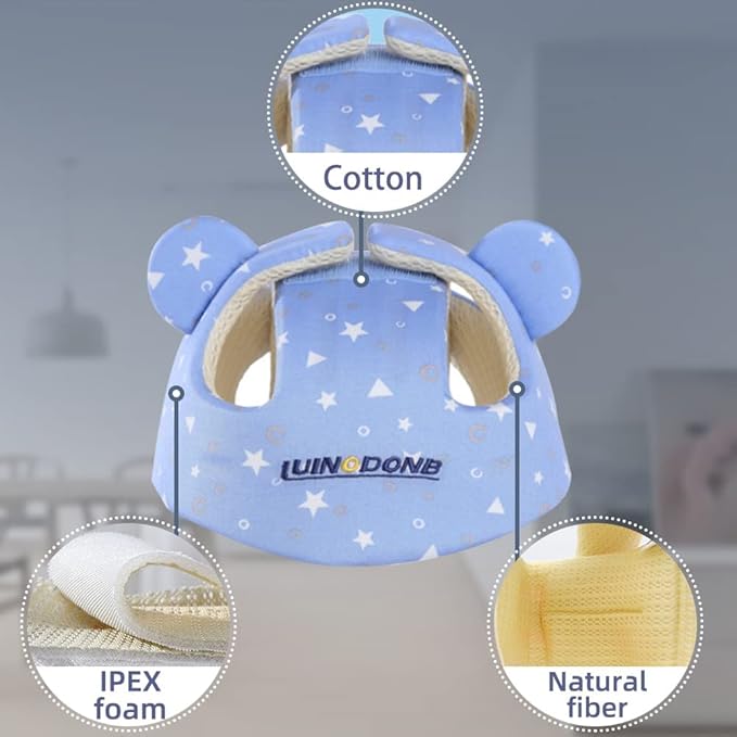 Xifamniy Baby Soft Safety Helmet Foam Head Protector Helmet for Toddler Infant Walking Suit 6-24m (Triangle)