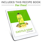 Seven Minerals, EWG Verified Castile Soap 33.8 fl oz - No Palm Oil, GMO-Free - Unscented Mild & Gentle Liquid Soap For Sensitive Skin & Baby Wash - All Natural Vegan Formula with Organic Carrier Oils