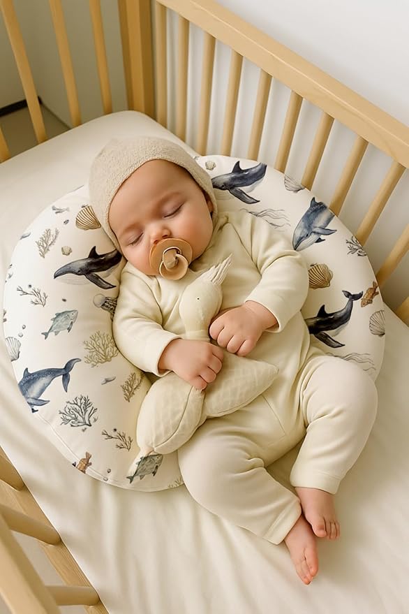 Nursing Pillow Covers 2 Pack, Breastfeeding Pillow Slipcovers Soft and Stretchy, Nursing Covers for Baby Girls Boys Newborn