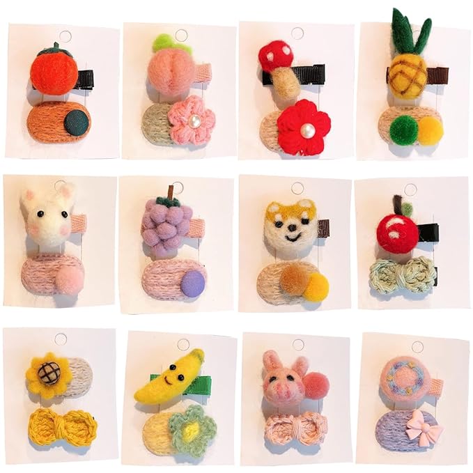 FZBNSRKO 10 Pcs Girls Hair Clips, 1.6"Inch Baby Barrettes, No Slip for Fine, Toddler & Infant Hair Accessories (5 Sets)