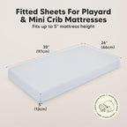 KeaBabies 2-Pack Organic Crib Sheets for Boys, Girls - 52x28 Fitted Crib Mattress Sheet Neutral, Breathable Jersey Cotton Cover for Baby Bed, Toddler Mattress, Soft & Cute Prints (Cove)
