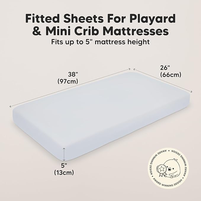 KeaBabies 2-Pack Organic Crib Sheets for Boys, Girls - 52x28 Fitted Crib Mattress Sheet Neutral, Breathable Jersey Cotton Cover for Baby Bed, Toddler Mattress, Soft & Cute Prints (Cove)