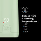 Baby Brezza SuperFast Portable Baby Bottle Warmer – 67% Faster - Travel Breastmilk Warmer and Formula Warmer - Safe, Even Heating - Up to 9oz - No Adapters, Green