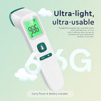Forehead Thermometer for Adults and Kids, Fast Accurate Thermometer with Fever Alarm, 1S Reading & Silent Mode, Easy to Use Health Thermometer (Green)