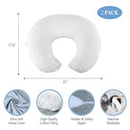 Nursing Pillow for Breastfeeding and Bottle Feeding Pillow, Support for Mom and Baby, with 2 Removable Machine Washable Cover, Ergonomic Breastfeeding Pillow (White)