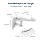 Inaya Cabinet Locks Child Safety Latches - Baby Proofing Cabinets & Drawers Locks - Child Proof Your Home - No Drilling & No Tools Required! (12 Pack - Extended Length Version)