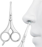 DEOU Nose Hair Trimmer - Paris Tower - Inspired Design with Tail Handle - Premium Stainless Steel - All - in - One Grooming & Multipurpose Shears - Safe, Hygienic & Portable