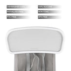 PandaEar Portable Baby Seat Travel| Compact Fold with Straps for Indoor/Outdoor Use| Great for Camping, Beach, Lawn |Toddlers, Kids, Boys, Girls (Grey with Placemat)