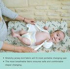 Stretchy Changing Pad Covers BROLEX Changing Table Cover for Baby Boys Girls,2 Pack Jersey Knit,Giraffe Leaf