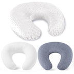Nursing Pillow for Breastfeeding and Bottle Feeding Pillow, Support for Mom and Baby, with 2 Removable Machine Washable Cover, Ergonomic Breastfeeding Pillow (White)