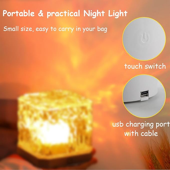 Ocean Lamp, 16 Colors Adjustable Northern Lights Projector, Mute Northern Lights Lamp, Aurora Light Projector with Remote for Bedroom Living Bath Bar