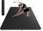 HAPBEAR Extra Large Yoga Mat - 72"x48"/78"x54", 1/4" & 1/3" Thick, Non-Slip, Durable, Eco-Friendly, Wide Exercise Mat for Home Workouts, Yoga, Pilates, Stretching, Meditation (Barefoot Exercise)