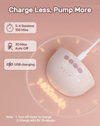NCVI Wearable Hands Free Breast Pump, 4 Modes & 9 Levels with Multitronic Suction, Ultra-Quiet <45dB, Long Battery Life (150min), 21/24mm Flange Insert, Portable Electric Breastfeeding Pump for Moms