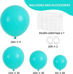 RUBFAC 129pcs Teal Blue Balloons Different Sizes 18 12 10 5 Inch Latex Turquoise Teal Balloon Garland Arch for Party Decoration Birthday Wedding Engagements Anniversary Baby Shower Party Supplies