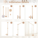 JETMHH Baby Crib Mobile Arm Holder - 36 Inch Large Version Safe Anti Slip Baby Mobile Hanger