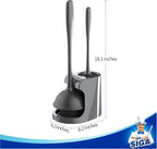 MR.SIGA Toilet Plunger and Bowl Brush Combo for Bathroom Cleaning, Gray, 1 Set