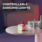 YLL Mini Karaoke Machine for Kids Adults, Portable Bluetooth Speaker with 2 Wireless Microphones, Most Popular Toys Birthday Gifts for Girls 4, 5, 6, 7, 8, 9, 10, 11, 12+ Years Old Toddler Teens（Rose）