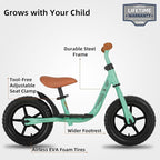 JOYSTAR 10"/12" Toddler Balance Bike for Girls & Boys, Ages 18 Months to 5 Years, Kids Push Bike with Footrest & Adjustable Seat Height, First Birthday Gifts for 2-5 Boys Girls