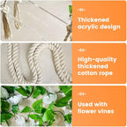 Transparent Acrylic Swing，Adjustable Rope Tree Swing Set for Kids & Adults 550 lbs Load Capacity Non-Slip Thickening Playground Swing Set Accessories Ideal for Indoor & Outdoor