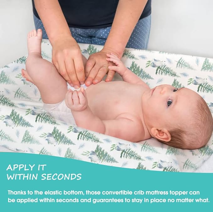 BROLEX Changing Pad Covers for Baby: Boy Girls Ultra Stretchy Soft 2 Pack, Brown Polar Bears