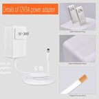 6ft Power Cord fit for 4moms mamaRoo 4, 12V 3A Charger fit for RockaRoo Baby Swing, AC Adapter Charging Plug Replacement fit for mamaroo 2015 Infant Seat Bouncer