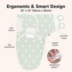 Baby Swaddle Sleep Sacks with Zipper - 3-Pack Swaddles for Newborns 0-3 Months, Infant, Baby Girls, Boys, Soft & Durable Newborn Sleep Sack, Easy Diaper Change Swaddling Blanket (Bunnies)