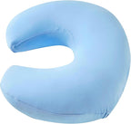 Nursing Pillow, Plus Size Breastfeeding Pillow Original Support for Baby Boys Girls Breastfeeding Essentials, with Removable Soft Cotton Cover (Blue, Large (25.59 * 20.08 * 6.30 Inches))