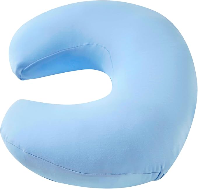 Nursing Pillow, Plus Size Breastfeeding Pillow Original Support for Baby Boys Girls Breastfeeding Essentials, with Removable Soft Cotton Cover (Blue, Large (25.59 * 20.08 * 6.30 Inches))