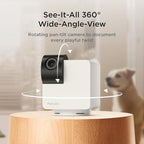Petcube Cam 360 The Pack of 2 Camera | Ultimate Interactive WiFi Pet and Home Security Pan-Tilt Camera with Phone App, 1080p HD Video, 360° Rotation, Night Vision, Smart Alerts for Home Surveillance