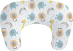 Little Grape Land New Nursing Pillow for Breastfeeding, Larger Breast Feeding Pillow and Positioner with Removable Cover for More Support, Tummy Time and Bottle Feeding Support Pillow, Animals
