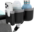 Accmor Stroller Cup Holder with Phone Holder, Bike Cup Holder, Universal Cup Holder for Uppababy Nuna Doona Strollers, 2-in-1 Cup Phone Holder for Stroller, Bike, Wheelchair, Walker, Scooter