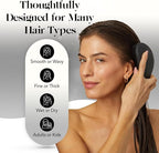 Kitsch Detangler Brush – Gentle Curly Hair Brush with Flexible Bristles for All Hair Types - Wet or Dry | Detangling Hair Brushes for Women & Men, Adults & Kids - Black