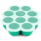 KeaBabies Silicone Food Freezer Trays with Lid, 2oz x 10 Pods Baby Food Storage Containers, Easy Puree Meal Prep, Breast Milk Silicone Freezer Molds, Dishwasher,Microwave Safe,BPA-Free(Alpine Green)