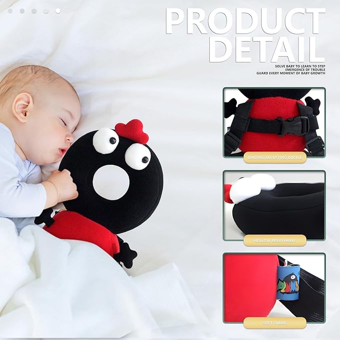 Baby Head Protector,Adjustable Baby Head Protection Backpack (Black Weirdo)