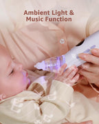 GROWNSY Nasal Aspirator for Baby | Baby Nose Sucker | Electric Nose Suction for Toddler, Ergonomic Booger Sucker with 3 Silicone Tips, Music & Light Soothing Function(Purple)